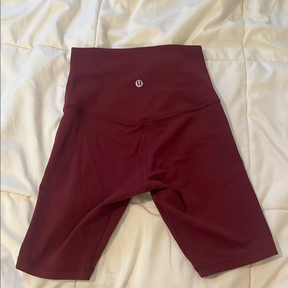 lululemon athletica Red Bike Shorts for Active Comfort